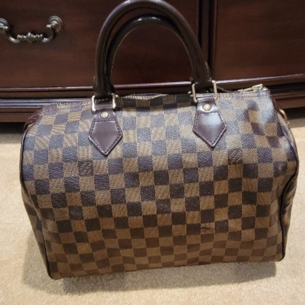 Louis Vuitton Damier Ebene Speedy 35 Satchel
